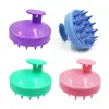 Escova de shampoo de silicone colorida Cross-Border, escova de massagem para a cabeça, coçador de couro cabeludo doméstico, pente de massagem para o couro cabeludo