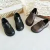 Zapatos Negros de Cuero para Actuación Infantil 2026 Primavera Nuevo Estilo Zapatos Individuales Estilo Británico para Niños Versátiles Slip-On Zapatos Infantiles