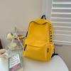 Mochila Escolar Estilo Coreano Transfronteiriça Feminina Grande Capacidade Simples Cor Sólida Mochila Ensino Fundamental Masculina Mochila Estudante Universitário