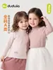 [Conjunto de Duas Peças] Camiseta de Manga Longa Infantil Dudu, Roupa Íntima Infantil Antiestática de Outono, Roupas de Bebê para Meninas