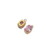 Colgante de Diamante Ovalado con Garras de Acero Inoxidable Europeo y Americano Colgante Versátil de Zirconia Accesorios para Joyería DIY Collar Pulsera Pendientes