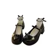 Zapatos de cuero con tacón grueso para mujer, nueva colección otoño 2026, estilo retro francés, Mary Janes planos de punta fina, perfectos con faldas, tacones altos JK