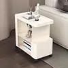 Carrito Móvil Creativo Estilo Lujo Ligero para Sala de Estar, Sofá Moderno para el Hogar de Hierro Forjado, Mesa de Centro Simple, Estante de Almacenamiento, Mesita de Noche