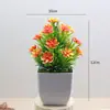 Flores Artificiais de Simulação Decorações Criativas para Mesa de Casa Flores de Plástico Grama Artificial Plantas Verdes Decorações de Interior Mini Decorações Bonsai