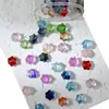 Venta al por mayor de cuentas de cristal con forma de copo de nieve de 10x12 mm con agujeros horizontales para pulseras y collares hechos a mano para DIY