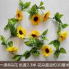 Amazon vid de girasol de simulación transfronteriza vid de girasol para colgar en la pared interior flor artificial luces led accesorios