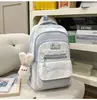 Mochilas Escolares de Aspecto Elegante en Colores Contrastantes para Mujeres, Mochilas de Viaje de Gran Capacidad para Secundaria y Preparatoria, Almacenamiento Multicapa, Mochilas Ligeras para Estudiantes