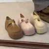 2026 Zapatos Birkenstock para Mujer con Suela Inyectada de Dopamina y Dedo Gordo Raspado, Zapatos Mary Jane Casuales para Mujer con Suela Gruesa, Velcro para Aumentar la Altura