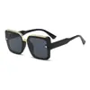 Gafas de Sol Estilo Nuevo Moda Marco Cuadrado Grande Europeo y Americano Marco de Acetato Gafas de Sol con Protección UV Tendencia Gafas de Sol Nis para Mujer