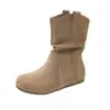 Botas de tornozelo estilo retrô, adornadas com franjas, inspiradas em Birkenstock, para mulheres, nova coleção de outono 2026, versáteis e que afinam, populares botas estilo Martin, botas de plataforma da moda