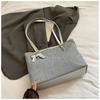 Bolso de Hombro Casual de Gran Capacidad Estilo Coreano para Mujer 2026 Nuevo Color Sólido Simple Bolso Tote para Viajes Diarios Bolso de Hombro Versátil