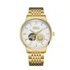 Reloj Mecánico Automático Oshie Gold Kirin Totem para Hombre Acero Sólido Fase Lunar Hueco Moda de Alta Gama Reloj Mecánico