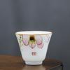 Puro pintado à mão Master Cup Single Cup copo pessoal alta branco azul e branco Kung Fu Cup Tea Bowl conjunto de chá de cerâmica