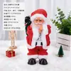 Nova Figura de Papai Noel Elétrica Transfronteiriça Boneca de Natal Presente com Postura em Pé Móvel para Exibição em Vitrine