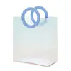 Sacola de Embalagem para Lembrancinhas, Sacola Tote Transparente de PVC, Sacola Personalizada para Lanche de Jardim de Infância, Sacola de Presente de PP