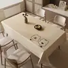 Mantel estilo madera natural, impermeable y resistente al aceite, tapete de mesa sin lavado, lujo ligero con un ambiente de alta gama, mantel rectangular para mesas de centro