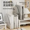 Estante de Archivo Transparente para Escritorio Estantería Soporte para Libros Organizador de Escritorio Oficina Acrílico Caja Organizadora para Papel A4