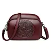 Bolso pequeño redondo de moda para mujer estilo chino, nuevo bolso de hombro casual retro elegante de gran capacidad para mujer