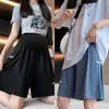 Pantalones Cortos de Maternidad Jingqi para Primavera y Verano, Pantalones Anchos Delgados de Seda de Hielo para Uso al Aire Libre, Pantalones Cortos Deportivos de Embarazo, Ropa de Maternidad para Mujer