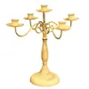 Candelabro de Hierro Retro Europeo Restaurante Hogar Atmósfera Cena a la Luz de las Velas Adornos Accesorios para Disparos Adornos Multiestilo