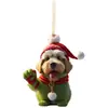 Decorações de Árvore de Natal Acrílicas Transfronteiriças Pingente Espírito Fantasma de Pelo Verde Decoração de Natal