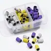Caja de set de manicura con anillo de arena de 75 pastillas + 1 anillo de arena de 3 compartimentos pequeños, color del palillo, anillo esmerilado, se puede combinar con malla de anillo de arena a voluntad