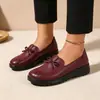 Zapatos de vestir de cuero de ultra fibra para mujer de talla grande para entretiempo, estilo nuevo de primavera y otoño, zapatos para madre, zapatos de cuero para mujeres de mediana edad y mayores, suela plana, suela suave