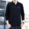 Camisa Polo Outono JEEP SPIRIT Masculina Casual com Lapela Camiseta Básica Solta de Manga Comprida Masculina 3913