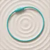 Llavero Giratorio de Cable de Acero Colorido Accesorios para Joyería DIY Colgante de Etiqueta Simple y Elegante