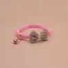 2024 nuevo collar para mascotas moño collar de gato campana linda ajustable collar de cachorro joyería explosiones
