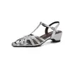 Sandálias respiráveis de pele de carneiro tecida com costas abertas 5cm 2026 verão design único salto plataforma bico fino nicho sapatos femininos