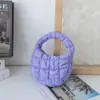 Bolsa Nuvem Plissada Coreana com Enchimento de Algodão Acolchoado Xadrez, Nova Mini Bolsa de Mão Casual Fashion 2026