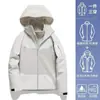 Casa de pájaros Mismo estilo Tres en uno Exterior Cortavientos Impermeable Conjunto de chaqueta de plumón para mujer, Talla pequeña Ropa de montañismo para hombre