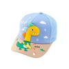 Nueva gorra de béisbol de malla de plástico a presión con dinosaurio pequeño tridimensional para niños, gorra de sol de verano, gorra urbana linda, versión coreana