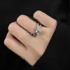 Anillo de Moda Corona de Moda Ala de Amor Corona de Cruz en Forma de V Compromiso y Boda Anillo de Moissanita Simulada Ocho Corazones Ocho Flechas 1 Quilate