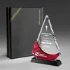 Troféu de Cristal Atmosférico de Alto Padrão Personalizado com Gravação para Reunião Anual Funcionário Destaque Campeão de Vendas Competição Comemoração