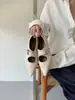 Zapatos Mary Jane de punta tallada estilo francés para mujer, con interior de piel de oveja para aumentar altura, con una sola tira y apertura poco profunda, zapatos pequeños de cuero de suela plana