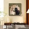 Pintura Decorativa Estilo Vintage con Temática de Gatos para Sala de Estar, Adorno para Mueble de TV, Arte de Pared para Aparador de Comedor, Pintura Colgante de Alta Gama para Mesita de Noche