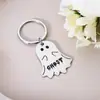 Chaveiro Personalizado Gravado Placa de Identificação para Cachorro Gato Pingente Estilo Halloween