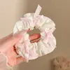 Scrunchie de rede de renda de bolinhas novo estilo coreano com um toque vintage e sofisticado, adequado para rabos de cavalo, um acessório de cabelo para meninas