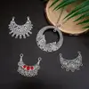 Accesorios de Joyería de Aleación Retro, Colgantes con Patrón de Estilo Étnico, Materiales para Pendientes y Collares Hechos a Mano para DIY al por Mayor