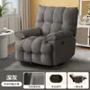 Sillón sofá multifuncional para una persona, color crema, reclinable y para dormir, adecuado para sala de estar y dormitorio, mecedora, cabina de sofá perezoso de espacio de primera clase