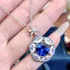 Venta Caliente Nuevo Estilo Colgante de Collar Papalacha Corte Flor de Hielo Femenino Corte Redean Flor Completa de Diamante Diamante de Alto Carbono Rosa