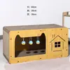 Tabla Rascadora y Cama para Gatos Combinadas, Duraderas y Resistentes a los Arañazos, No Suelta Residuos, Tabla Rascadora de Cartón Corrugado Extra Grande, Juguete para Gatos