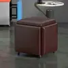 Taburete Cubo Multifuncional Cinco en Uno, Taburete Cuadrado para Sofá, Taburete con Almacenamiento, Modelo Nuevo, Móvil, Taburete Sencillo para Comedor