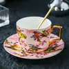 Xícara de café de luxo vintage com toque requintado e de alta qualidade, conjunto de xícaras de chá da tarde em porcelana, conjunto de chá, presente de aniversário e inauguração de casa
