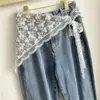 Diseño Estilo Coreano Encaje Bordado Cinturón de Encaje Bufanda de Seda Superpuesta con Falda de Gasa de Longitud Media Accesorios para Cortina de Trasero