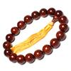 Pulseira pequena de madeira Rosewood africana antiga, folha pequena, contas de sândalo vermelho da Zâmbia, 108 contas, como rosewood indiano