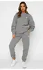 Alo Ropa de Otoño e Invierno Europea y Americana Cálida Estampada de Cuello Redondo Conjunto de Pantalones Sudadera de Moda Casual para Mujer Traje de Mujer
