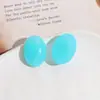 Parche Redondo de Resina Ahumada Bicolor Semi-Transparente Zhen Tu para Pendientes DIY, Accesorios para el Cabello, Materiales para Fundas de Teléfono